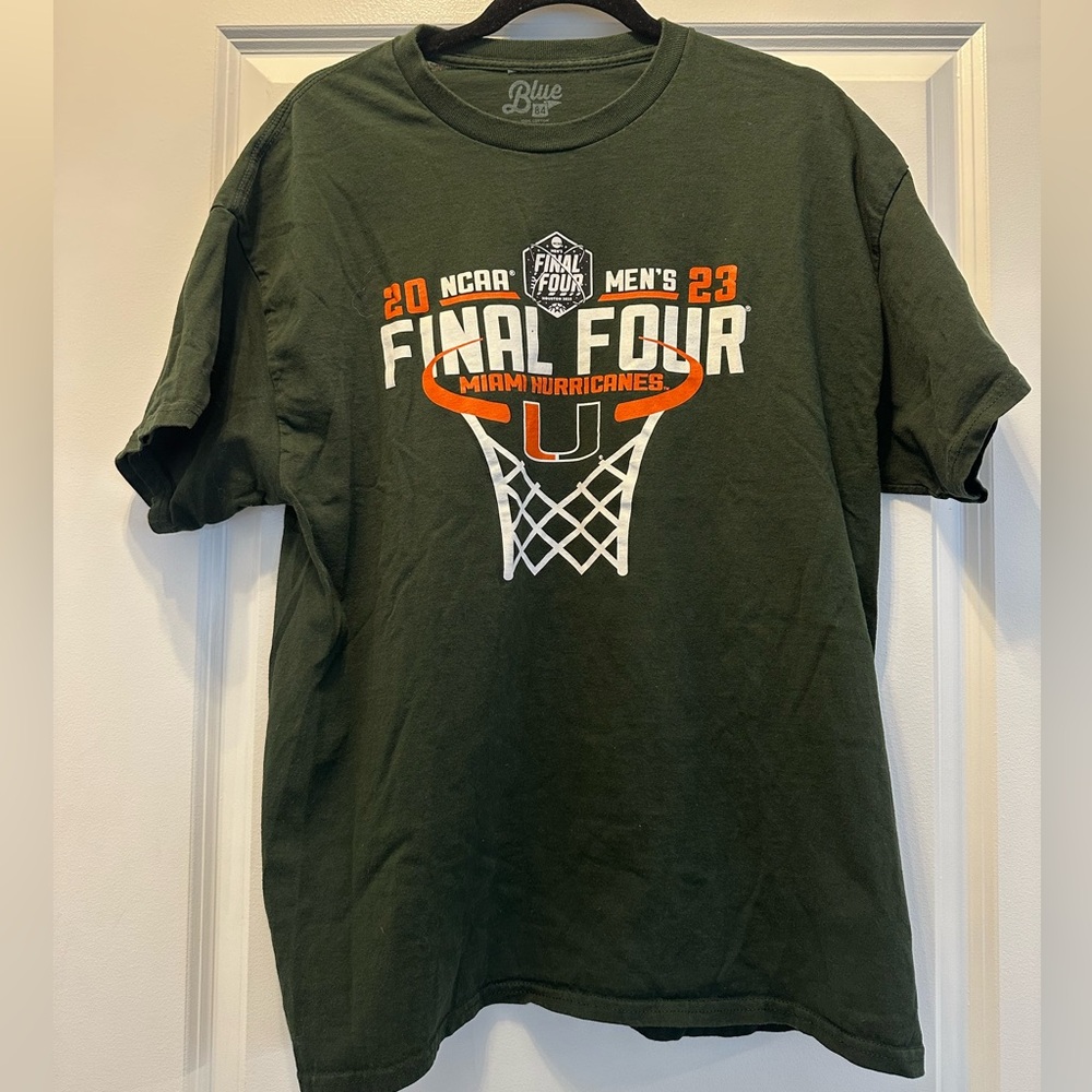 Blue 84 Green NCAA Final Four Miami Hurricanes Tee